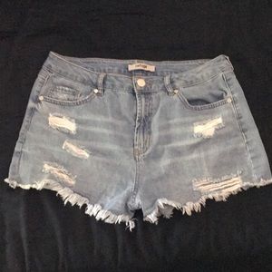Refuge size 12 high waisted cheeky jean shorts